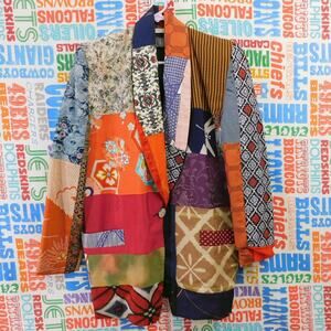 Vintage Claudia Grau Patchwork Blazer Jacket Size Petite 4 Bespoke 80s